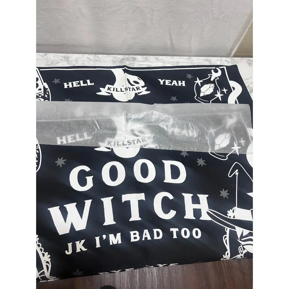Killstar Good Witch Pillowcases Set Of Two (2) Glow In The Dark BLK Goth Whimsy